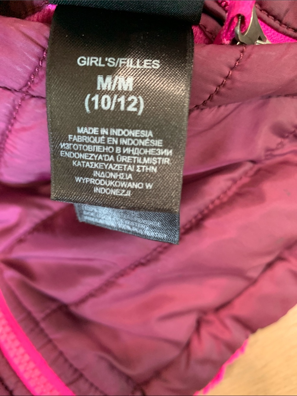 The North Face Reversible Mossbud Purple Pink Fleece Size M (10/12) - Picture 3 of 12